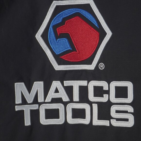 Mens Berne Matco Tools Zip up workwear Jacket big logo spell out embroidered - Picture 2 of 15